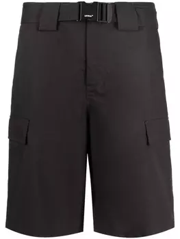 Off-White шорты карго с пряжкой, черный