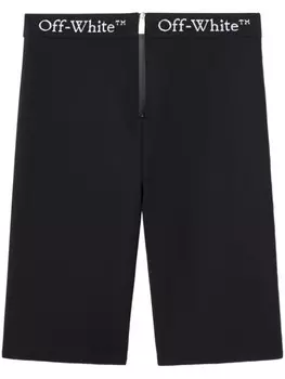 Off-White шорты с логотипом, черный