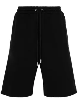 Off-White шорты с полосками Diag, черный