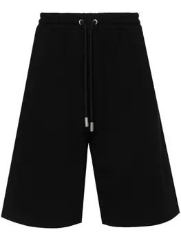 Off-White шорты с вышитым логотипом, черный