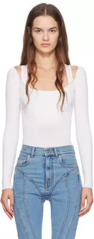 Off-White скульптурирующий боди Mugler