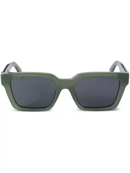 Off-White солнцезащитные очки Branson в квадратной оправе, зеленый