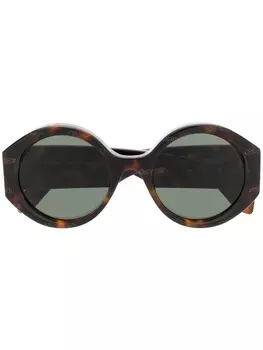 Off-White солнцезащитные очки черепаховой расцветки, коричневый