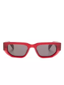 Off-White солнцезащитные очки Greely в геометричной оправе, красный