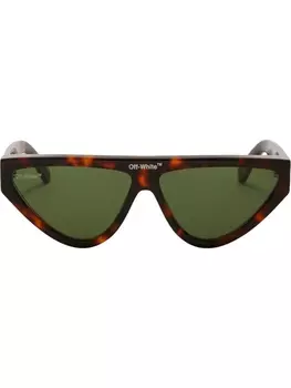 Off-White солнцезащитные очки Gustav с затемненными линзами, зеленый