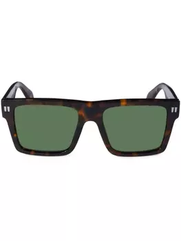 Off-White солнцезащитные очки Lawton в квадратной оправе, коричневый