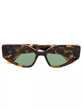 Off-White солнцезащитные очки Memphis в оправе 'кошачий глаз', коричневый