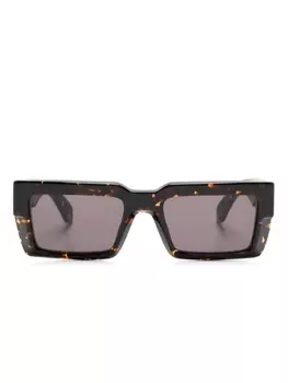 Off-White солнцезащитные очки Moberly в прямоугольной оправе, коричневый