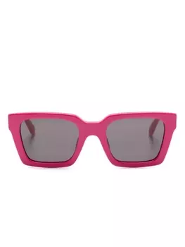Off-White солнцезащитные очки в квадратной оправе с логотипом, розовый