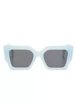Off-White солнцезащитные очки в массивной оправе, синий