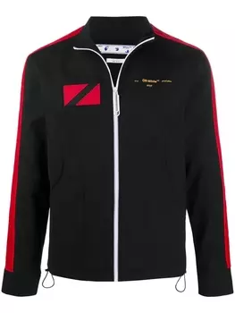 Off-White спортивная куртка с логотипом из коллаборации с Theophilus London, черный