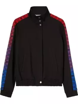 Off-White спортивная куртка с монограммой, черный