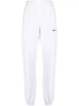 Off-White спортивные брюки с логотипом, белый