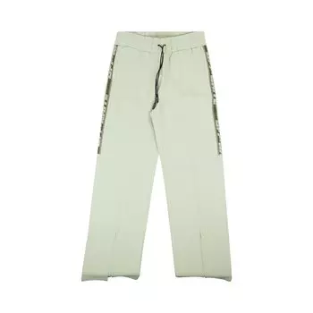 Off-White Спортивные брюки с разрезом, Зеленые