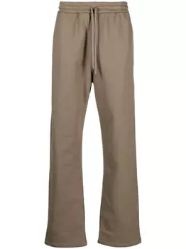 Off-White спортивные брюки с вышитым логотипом, нейтральный цвет