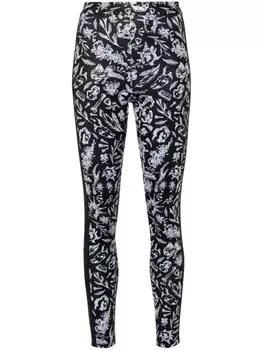 Off-White спортивные легинсы с принтом, черный