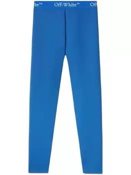 Off-White спортивные легинсы с принтом, синий