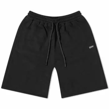 Off-White спортивные шорты с логотипом, черный