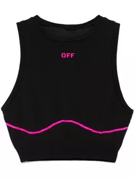 Off-White спортивный бюстгальтер Off Stamp Seamless, черный