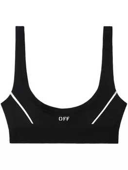 Off-White спортивный бюстгальтер Off Stamp, черный