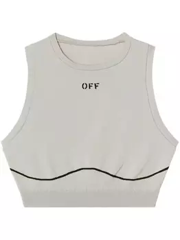 Off-White спортивный топ Off Stamp, серый