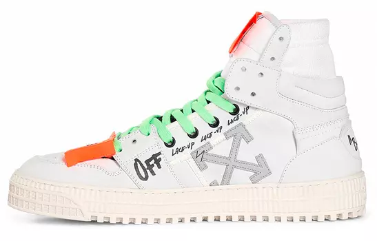 Кроссовки мужские Off-White Off-Court, белый / светло - зеленый