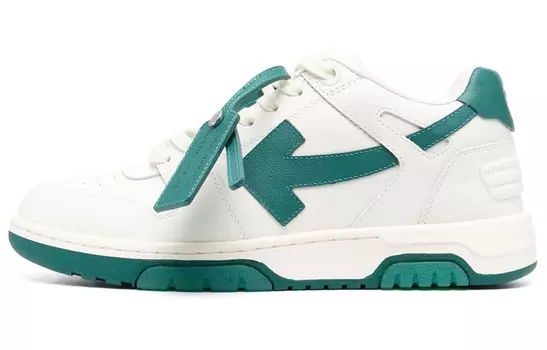 Кроссовки мужские Off-White Out Of Office, белый / изумрудный