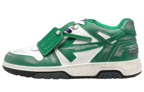 Кроссовки OFF-WHITE, изумрудный/белый