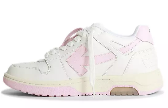 Кроссовки OFF-WHITE Out Of Office Ooo Low Tops White Light Pink Women's