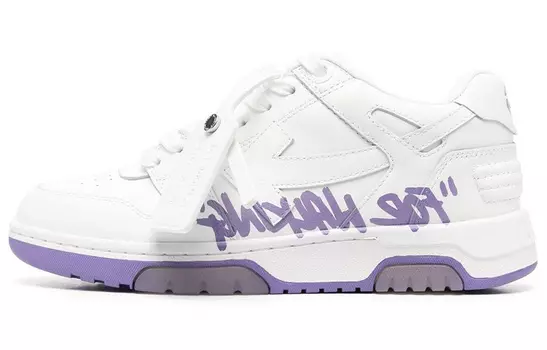 Кроссовки OFF-WHITE Out Of Office Ooo "For Walking" Low Tops White Lilac Women's