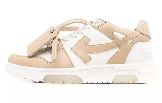 Кроссовки OFF-WHITE Out Of Office OOO Low Tops White Tan Women's