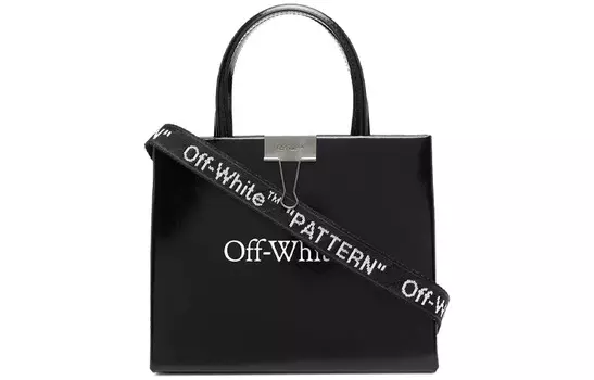 OFF-WHITE Сумка через плечо из телячьей кожи OFF WHITE, мини-сумка, женская, черная