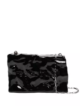 Off-White сумка через плечо с тисненым логотипом, черный
