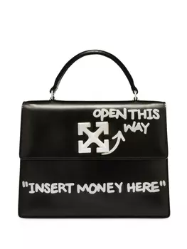 Off-White сумка Jitney 1.4 с надписью, черный