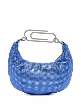 Off-White сумка на плечо с декором Paperclip, синий