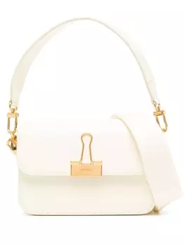 Off-White сумка на плечо с логотипом, нейтральный цвет