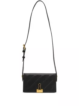 Off-White сумка на плечо с полосками Diag, черный