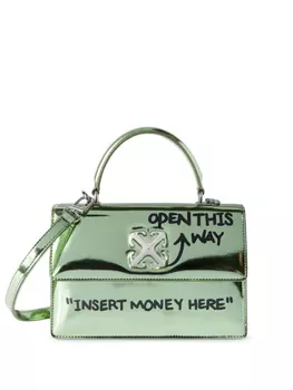Off-White сумка-тоут Jitney 1.4, зеленый