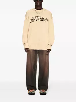 Off-White свитер Bookish, нейтральный цвет