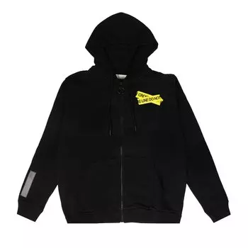 Off-White Свитер на молнии Fire Tape Черный
