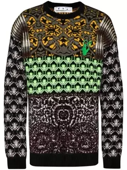 Off-White свитер Persian Fantasy, серый