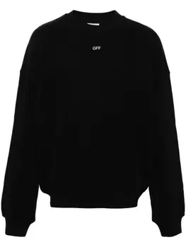 Off-White толстовка из органического хлопка с логотипом, черный