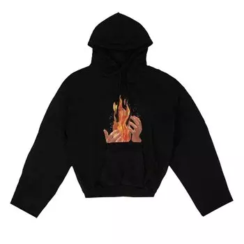 Off-White Толстовка на молнии с обратной стороны Diag Fire, цвет Черный