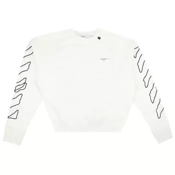 Off-White Толстовка с абстрактным логотипом, цвет Белый