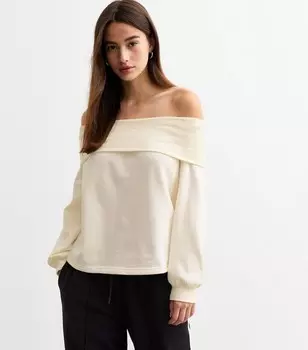 Off-White Толстовка с длинными рукавами и бардо New Look, белый