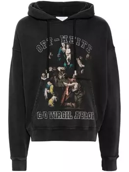 Off-White толстовка с капюшоном Mary Skate из хлопка, черный