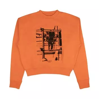 Off-White Толстовка с капюшоном с рисунком Оранжевый