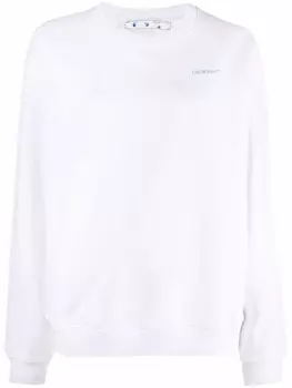 Off-White толстовка с логотипом Arrows, белый
