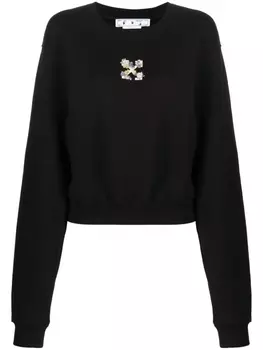 Off-White толстовка с логотипом Arrows, черный