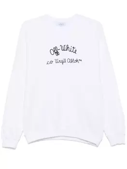 Off-White толстовка с логотипом, белый